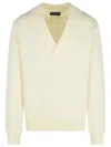 Dolce & Gabbana White Virgin Wool Sweater In Neutral