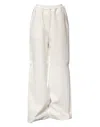 Dolce & Gabbana White Viscose Wide Leg Pull On Pants In Neutral