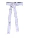 Dolce & Gabbana White Waist Ribbon Wide Bow Logo Belt In White
