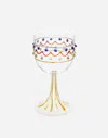 Dolce & Gabbana White Wine Glass In Multicolor
