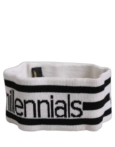 Dolce & Gabbana White Wool Knit #dgmillennials Head Band One Size Hat