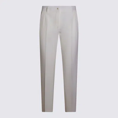 Dolce & Gabbana White Wool Pants