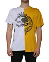 Dolce & Gabbana Man T-shirt White Size 34 Cotton, Polyester, Brass, Elastane In Multi
