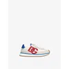 Dolce & Gabbana Dg Cushion Leather-trimmed Sneakers In White/oth