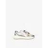 Dolce & Gabbana White/oth Kids' Branded Leather And Mesh Trainers Eur 37 / 4 Uk In White
