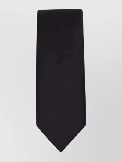 Dolce & Gabbana Wide Blade Smooth Texture Tie In Black