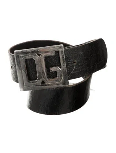 Pre-owned Dolce & Gabbana Wide Leather Belt In Brown