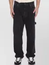 Dolce & Gabbana Wide Leg Cargo Jeans Strap In Black
