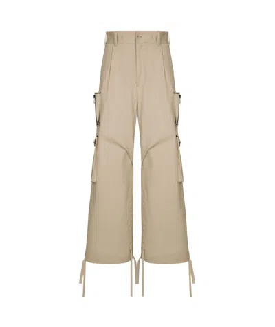 Dolce & Gabbana Wide-leg Cargo Pants In Nude