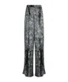 Dolce & Gabbana Silk Satin Pajama Pants With Fur Print