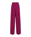 Dolce & Gabbana Wide-leg Tailored Wool Pants In Pink