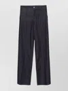 Dolce & Gabbana Wide-leg Denim Trousers Featuring Pockets In Grey