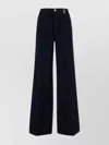 Dolce & Gabbana Wide-leg Denim Trousers With Belt Loops For A Dark Wash In Blue