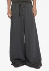 Dolce & Gabbana Wide-leg Drawstring Pants In Gray