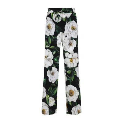 DOLCE & GABBANA DOLCE & GABBANA WIDE-LEG FLORAL PRINT PANTS
