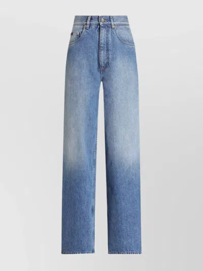 DOLCE & GABBANA WIDE-LEG HIGH WAIST DENIM COTTON JEANS