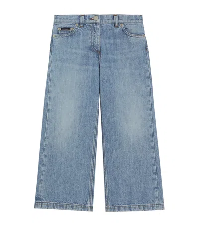 Dolce & Gabbana Kids' Wide-leg Jeans In Blue