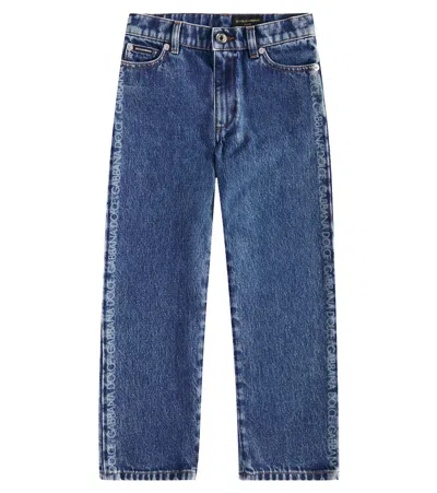 Dolce & Gabbana Kids' Wide-leg Jeans In Black