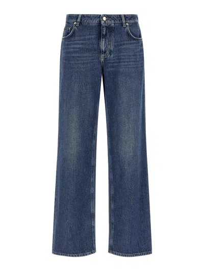 Dolce & Gabbana Wide Leg Jeans In Blue