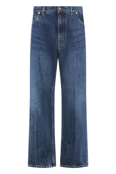 Dolce & Gabbana Wide Leg Jeans In Blue