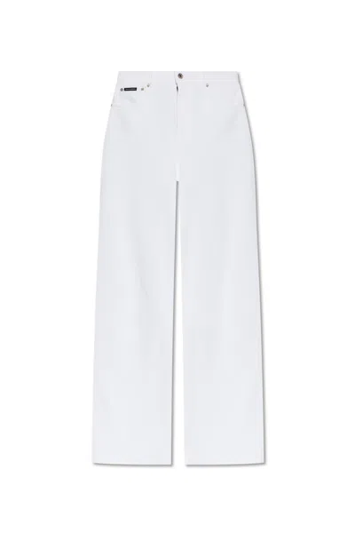 Dolce & Gabbana Wide-leg Jeans In White