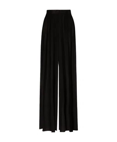 DOLCE & GABBANA DOLCE  GABBANA WIDE-LEG CHIFFON PANTS
