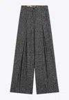 Dolce & Gabbana Wool Trousers With Back Pocket And Pleated Design In Gray