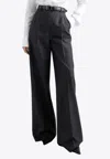 Dolce & Gabbana Wide-leg Tailored Wool Pants In Gray