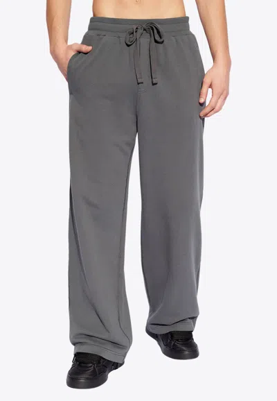 Dolce & Gabbana Wide-leg Track Pants In Gray