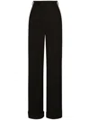 Dolce & Gabbana Two-way Stretch Wool Trousers In Black