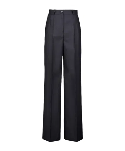 Dolce & Gabbana Wide-leg Trousers In Gray