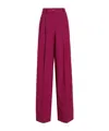 Dolce & Gabbana Wide-leg Tailored Wool Pants In Pink