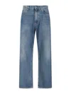 Dolce & Gabbana Logo Wide Jeans In Blue