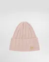 Dolce & Gabbana Wide Ribbed Knitted Hat In Pink