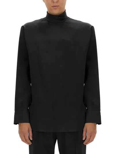 Dolce & Gabbana Wide Turtleneck Sweater In Black