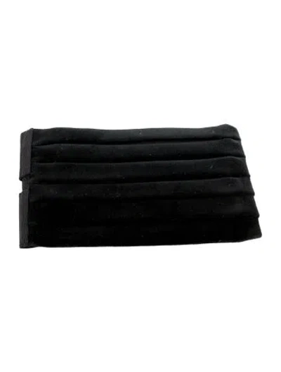 Pre-owned Dolce & Gabbana Wide Velvet Waist Belt In Black