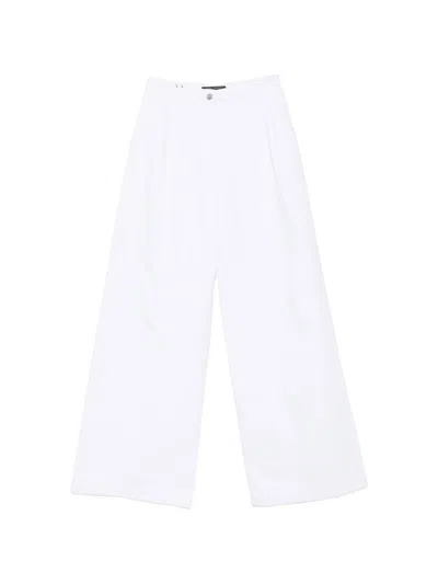 Dolce & Gabbana Wide-leg Denim Jeans In White