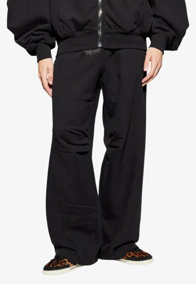 Dolce & Gabbana Wide-leg Track Pants In Black