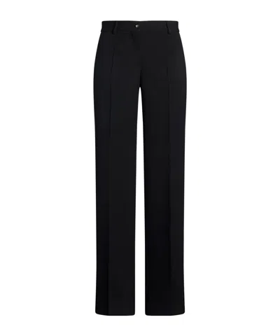 Dolce & Gabbana Wide-leg Trousers In Black