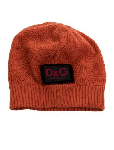 Pre-owned Dolce & Gabbana Winter Beanie In Orange
