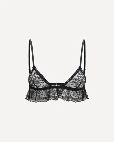 Dolce & Gabbana Wireless Lace Bra In Black