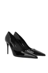 Dolce & Gabbana Stiletto Heel Patent Finish Pointed Toe Pumps In Black