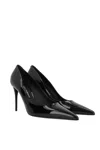 Dolce & Gabbana Stiletto Heel Patent Finish Pointed Toe Pumps In Black