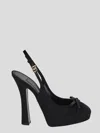 Dolce & Gabbana 105mm Satin Platform Slingback Heels