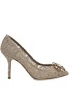 Dolce & Gabbana With Heel Beige In Gold