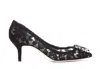 Dolce & Gabbana Bellucci 90 Crystal-embellished Pumps In Taormina Lace In Blue
