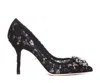 Dolce & Gabbana Rainbow Lace 90mm Brooch-detail Pumps In Black