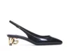 Dolce & Gabbana Black Décolleté With Dg Logo On The Heel In Black