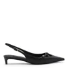 Dolce & Gabbana Nappa Leather Slingbacks In Black