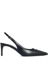 Dolce & Gabbana Pointed Toe Slingback High Heel Sandals In Black